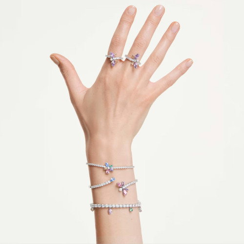 Luxoia - Swarovski x Ariana Grande Armreif Verschiedene Schliffe Libelle Mehrfarbig Rhodiniert