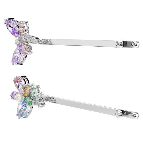 Luxoia - Swarovski x Ariana Grande Haarnadel Verschiedene Schliffe Libelle Blume Mehrfarbig Rhodiniert - 5749186