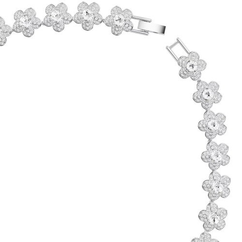 Luxoia - Swarovski x Ariana Grande Halskette Rundschliff Blume Weiss Rhodiniert - 5749179