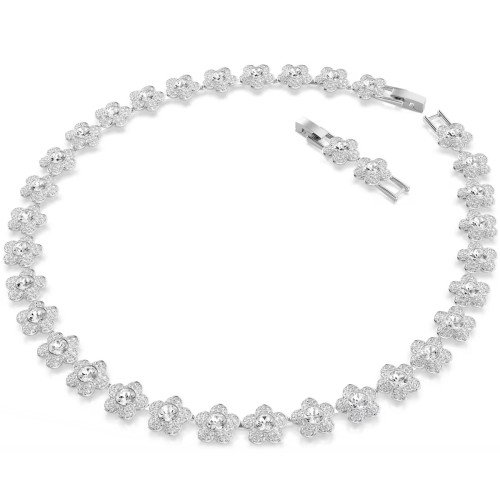 Luxoia - Swarovski x Ariana Grande Halskette Rundschliff Blume Weiss Rhodiniert - 5749179