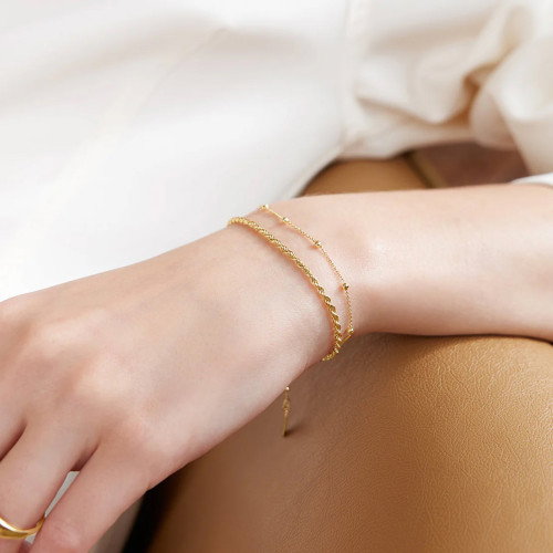 Luxoia - Ania Haie Gold Rope Twist Armband - B058-04G