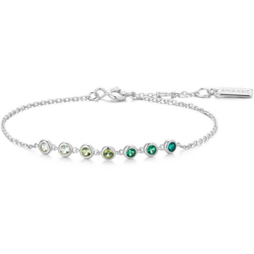 Luxoia - Ania Haie Silver Green Station Armband - B073-04H