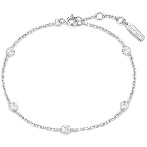 Luxoia - Ania Haie Silver Classic Bezel Set Station Armband - B074-02H