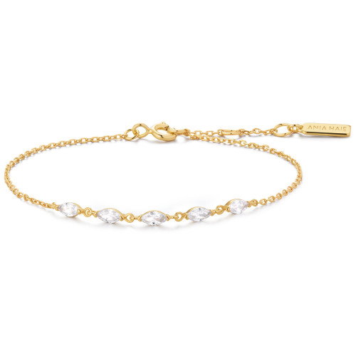 Luxoia - Ania Haie Gold Quintet Marquise Armband - B075-03G