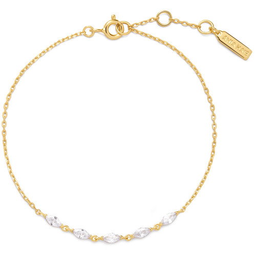 Luxoia - Ania Haie Gold Quintet Marquise Armband - B075-03G