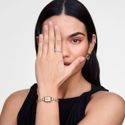 Luxoia - Daniel Wellington Quadro Mini Arch 3-link White Sunray Gold - DW00100850