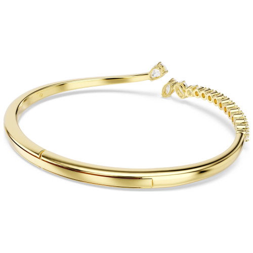 Luxoia - Swarovski Mesmera Armreif Verschiedene Schliffe Weiss 18K goldbeschichtet