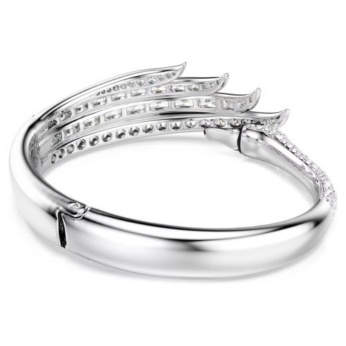 Luxoia - Swarovski Vienna Armreif Verschiedene Schliffe Schwan Weiss Rhodiniert