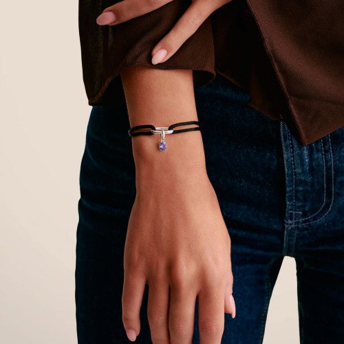 Luxoia - Thomas Sabo Textilarmband schwarz Connect Silber - C1210-001-11-L24V