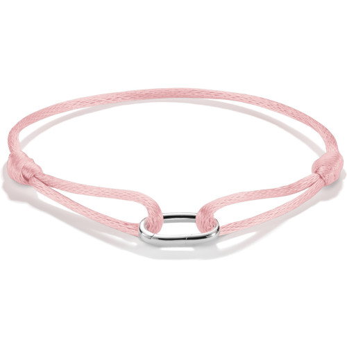 Luxoia - Thomas Sabo Textilarmband pink Connect Silber - C1210-001-9-L24V