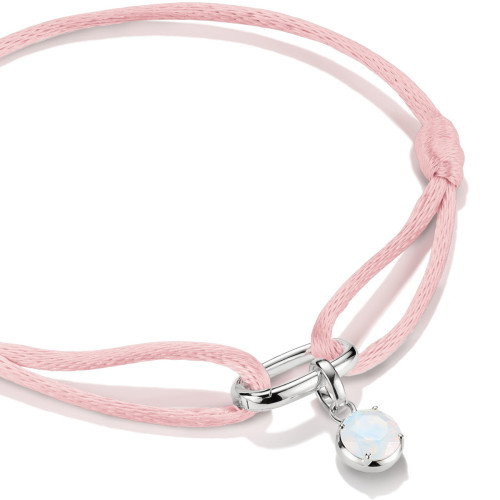 Luxoia - Thomas Sabo Textilarmband pink Connect Silber - C1210-001-9-L24V