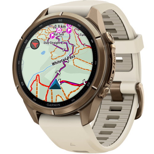 Luxoia - Garmin Fenix 9 Pro inReach Amoled Autumn Gold Titanium Cream (43 mm) - 010-04335-21
