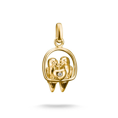 Luxoia - Thomas Sabo Charm-Anhänger Lovebirds Connect vergoldet - CC1240-414-14