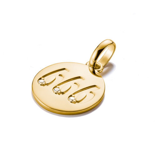 Luxoia - Thomas Sabo Charm-Anhänger Engelzahl 666 mit Steinen Connect vergoldet - CC1253-414-14