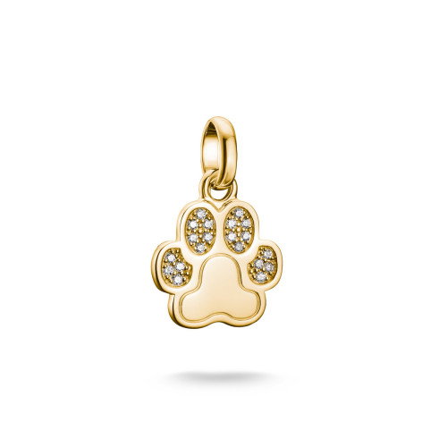 Luxoia - Thomas Sabo Charm-Anhänger Pfote mit Steinen Connect vergoldet - CC1259-414-14