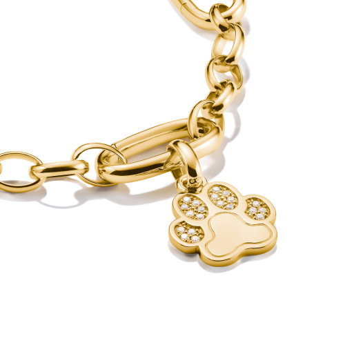 Luxoia - Thomas Sabo Charm-Anhänger Pfote mit Steinen Connect vergoldet - CC1259-414-14