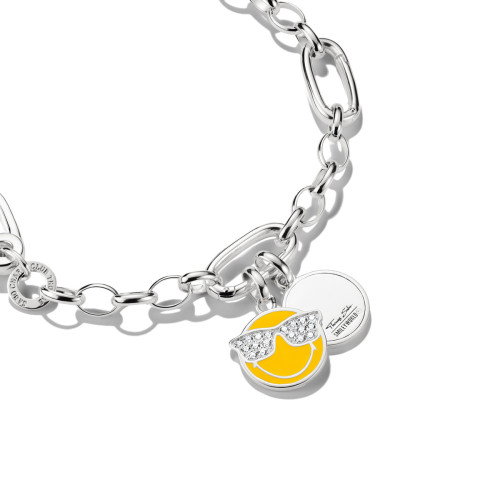 Luxoia - Thomas Sabo Smiley World Sunglasses Charm-Anhänger Connect Silber - CC1290-691-14