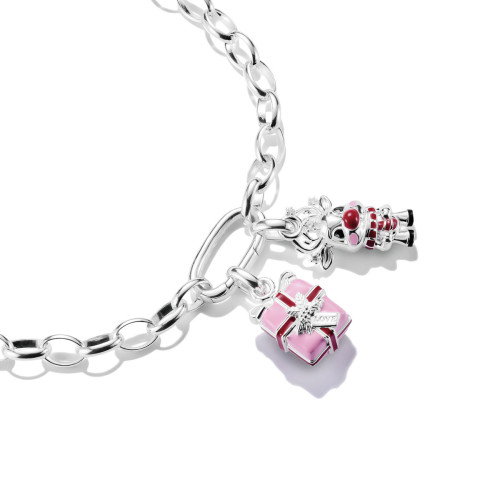 Luxoia - Thomas Sabo Charm-Anhänger Geschenk Pink Connect Silber - CC1321-007-9