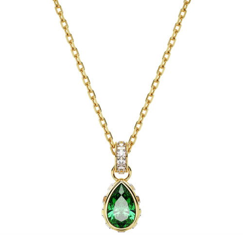 Luxoia - Swarovski Chroma Halskette Tropfenschliff Grün 18K goldbeschichtet - 5648751