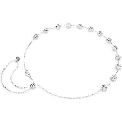 Luxoia - Swarovski Chroma Halskette Verschiedene Schliffe Stern Weiss Rhodiniert - 5754183