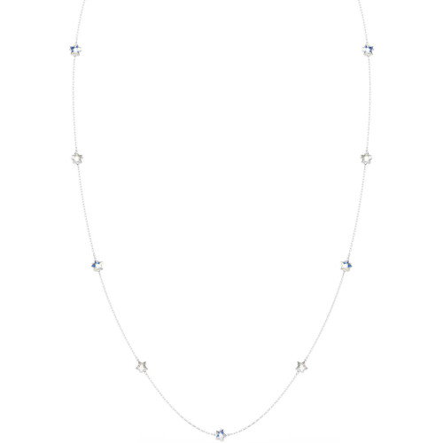 Luxoia - Swarovski Chroma lange Halskette Stern Weiss Rhodiniert - 5754181