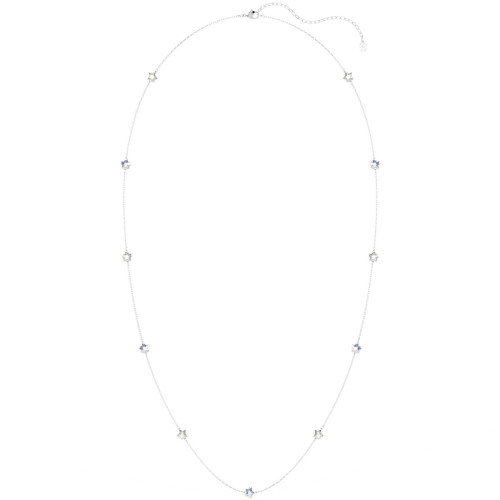 Luxoia - Swarovski Chroma lange Halskette Stern Weiss Rhodiniert - 5754181