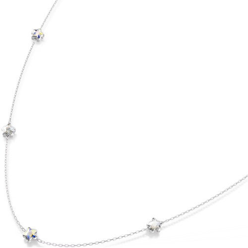 Luxoia - Swarovski Chroma lange Halskette Stern Weiss Rhodiniert - 5754181