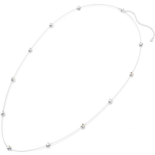 Luxoia - Swarovski Chroma lange Halskette Stern Weiss Rhodiniert - 5754181