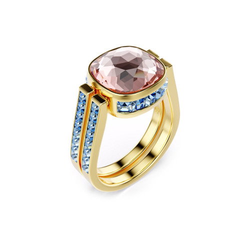 Luxoia - Swarovski Chroma Ring Kissenschliff Mehrfarbig Goldlegierungsschicht