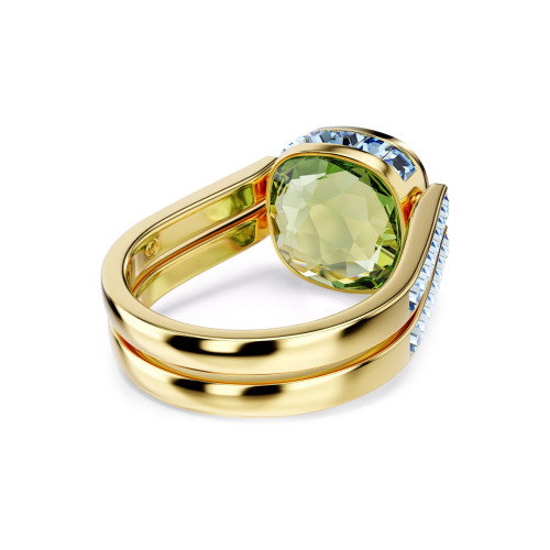Luxoia - Swarovski Chroma Ring Kissenschliff Mehrfarbig Goldlegierungsschicht