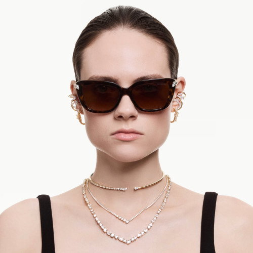 Luxoia - Swarovski Mesmera Halskette Verschiedene Schliffe Weiss 18K goldbeschichtet - 5747931