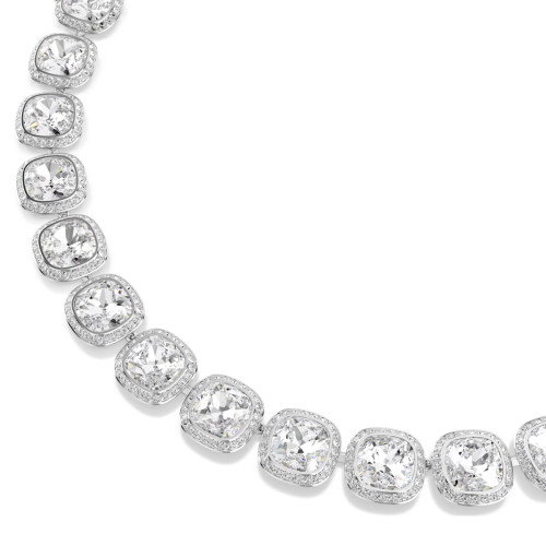 Luxoia - Swarovski Una Angelic Halskette Kissenschliff Weiss Rhodiniert - 5751326