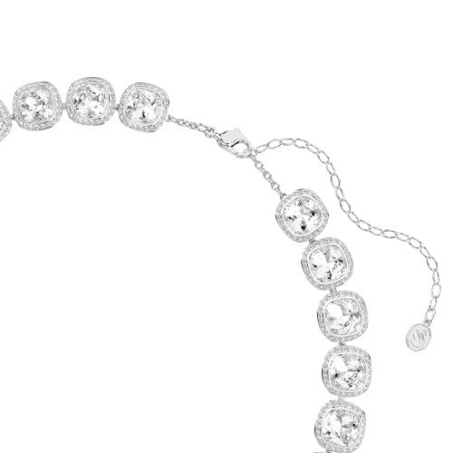 Luxoia - Swarovski Una Angelic Halskette Kissenschliff Weiss Rhodiniert - 5751326