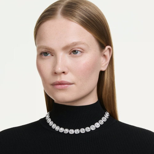 Luxoia - Swarovski Una Angelic Halskette Kissenschliff Weiss Rhodiniert - 5751326