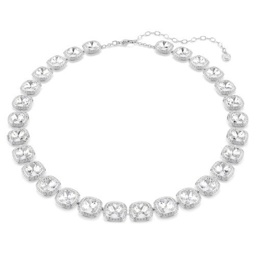 Luxoia - Swarovski Una Angelic Halskette Kissenschliff Weiss Rhodiniert - 5751326