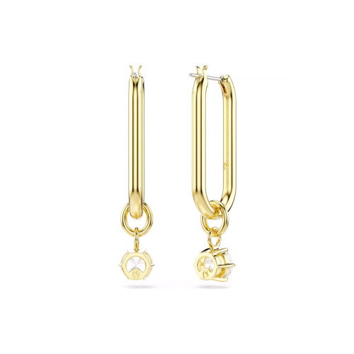Luxoia - Swarovski Constella Drop Ohrhänger Rundschliff Weiss Goldlegierungsschicht - 5728587