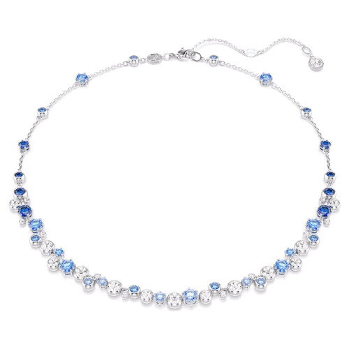 Luxoia - Swarovski Constella Halskette Verschiedene Schliffe Blau Rhodiniert - 5732255
