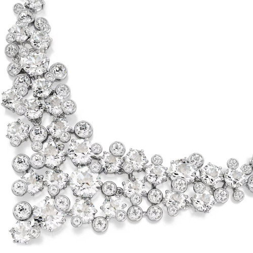 Luxoia - Swarovski Constella Halskette Verschiedene Schliffe Schliesse Weiss Rhodiniert - 5732249