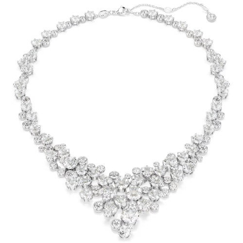 Luxoia - Swarovski Constella Halskette Verschiedene Schliffe Schliesse Weiss Rhodiniert - 5732249