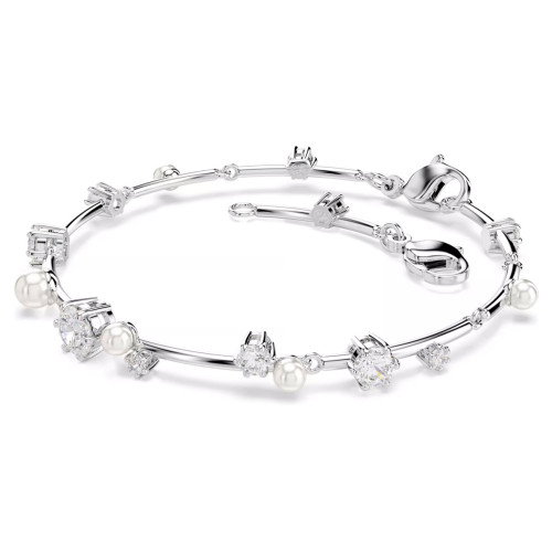 Luxoia - Swarovski Constella Tennis Armband Kristallperle Rundschliffe Weiss - 5707511