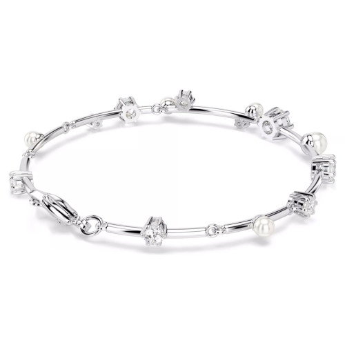 Luxoia - Swarovski Constella Tennis Armband Kristallperle Rundschliffe Weiss - 5707511