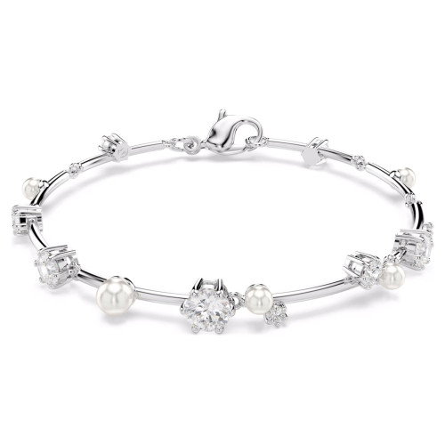 Luxoia - Swarovski Constella Tennis Armband Kristallperle Rundschliffe Weiss - 5707511