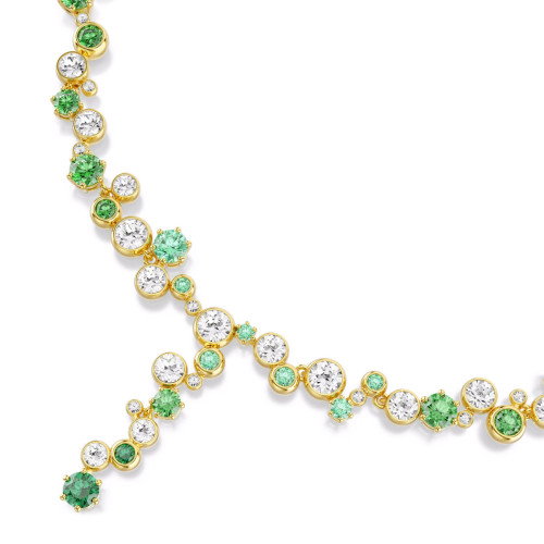 Luxoia - Swarovski Constella Y Halskette Verschiedene Schliffe Grün Goldlegierungsschicht - 5722474