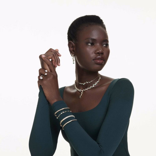 Luxoia - Swarovski Constella Y Halskette Verschiedene Schliffe Grün Goldlegierungsschicht - 5722474