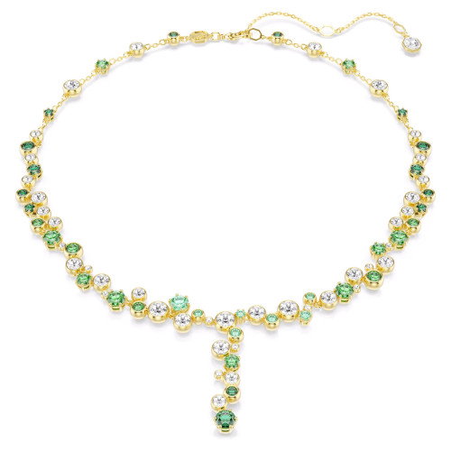 Luxoia - Swarovski Constella Y Halskette Verschiedene Schliffe Grün Goldlegierungsschicht - 5722474