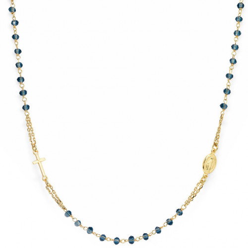 Luxoia - Amen Rosary Round Cross Halskette - CROGBL3