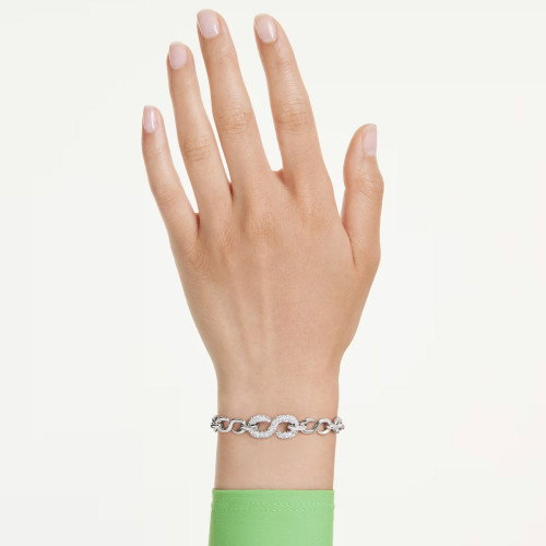 Luxoia - Swarovski Dextera Armband Rundschliff Weiss Rhodiniert - 5747642