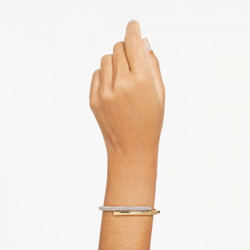Luxoia - Swarovski Dextera Armreif Magnetischer Verschluss Weiss Goldlegierungsschicht