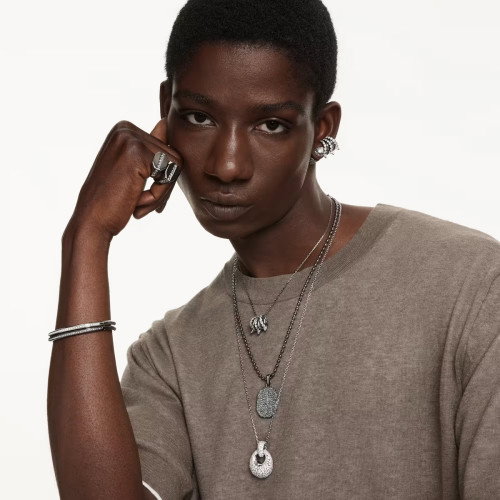 Luxoia - Swarovski Dextera Octagon Ring Achteckform Rundschliff Schwarz Rutheniert