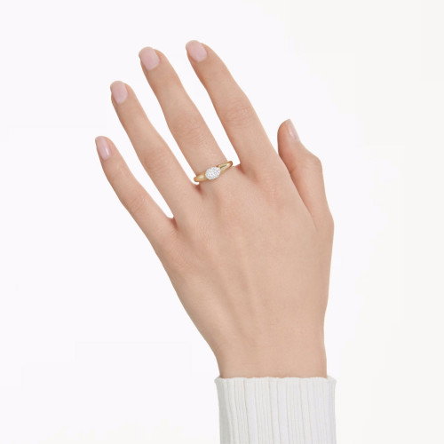 Luxoia - Swarovski Dextera Ring Verschiedene Schliffe Weiss Goldlegierungsschicht